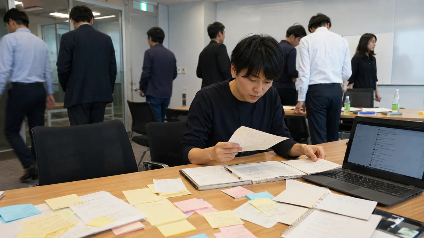 会議記録から次アクションへの接続で起きている業務課題のイメージ